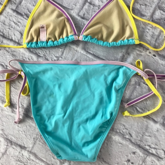 Victoria’s Secret Pastel‎ Colorway String Bikini Sexy Rare Classic Beach - Picture 6 of 9